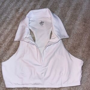 Alo Women's White Bra with Collar